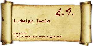 Ludwigh Imola névjegykártya